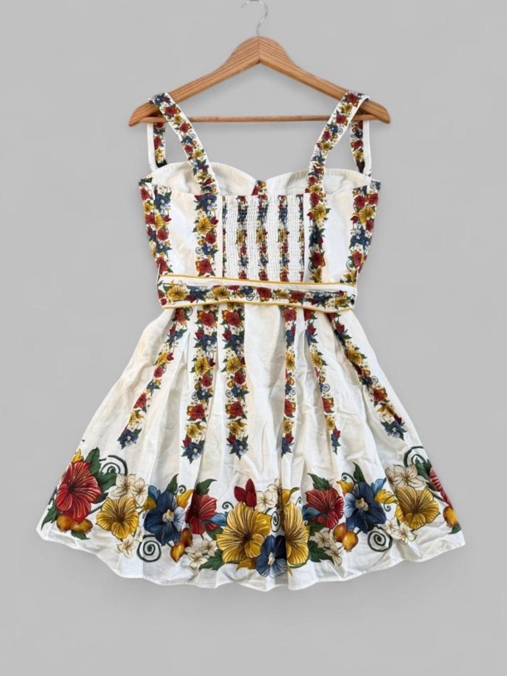 NWT FARM RIO Off-White Belted Mini Dress - Picture 4 of 12